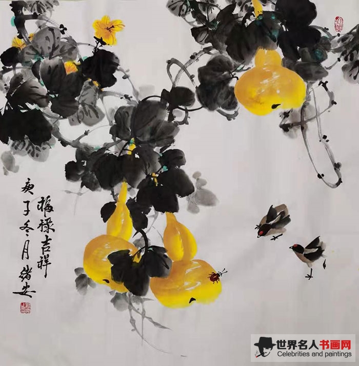 长安画家,画家田绪安,国画 长安画家,画家田绪安,国画