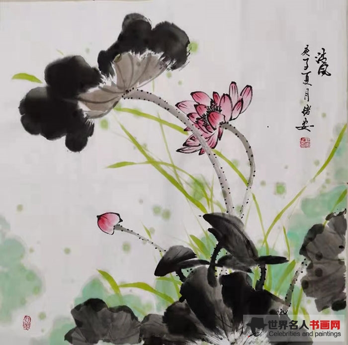 长安画家,画家田绪安,国画 长安画家,画家田绪安,国画